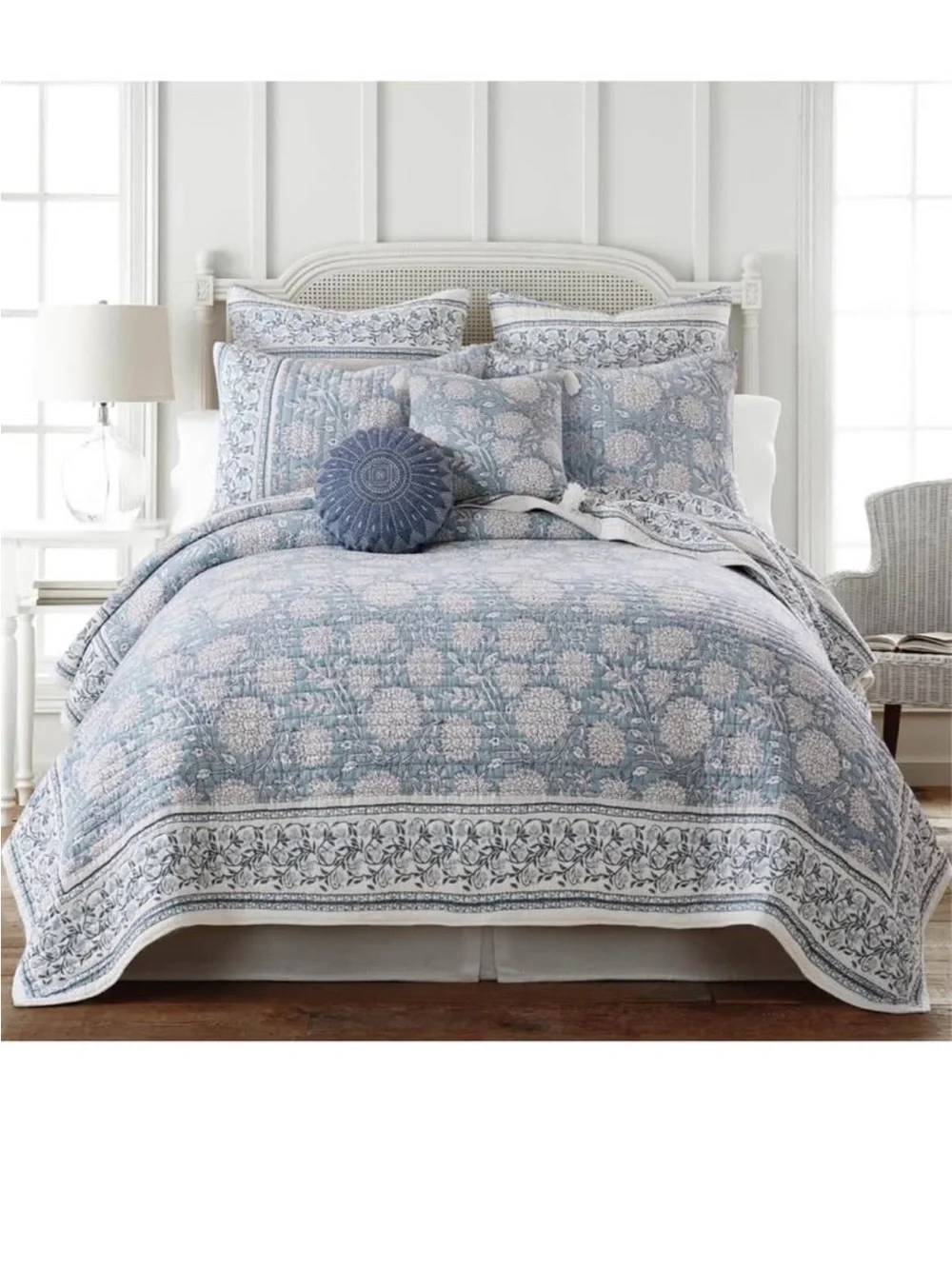 Levtex Home Adare Blue Reversible Full/Queen Quilt Set